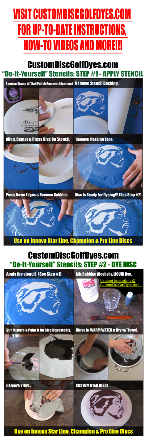 Custom Disc Golf Dyes - How To Apply Our Stencils!